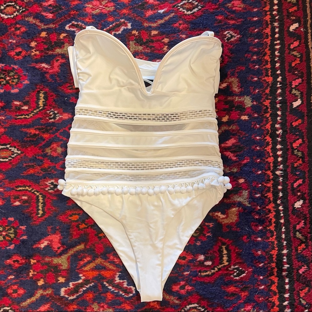 Tularosa White Mesh One Piece